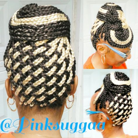 Basket weave braids Basket Weave Hair, Black Braided Hairstyles Updos, Basket Weave Braid, Blonde Styles, Design Braids, Weave Braids, Basket Braid, Hair Braid Designs, Ghana Braids Hairstyles