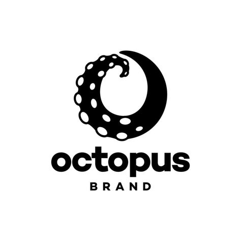 Octopus Logo Ideas, Squid Logo Design, Octopus Logo Design, Octopus Icon, Squid Logo, Octopus Logo, Swim Logo, Light Bulb Logo, Letter Logotype