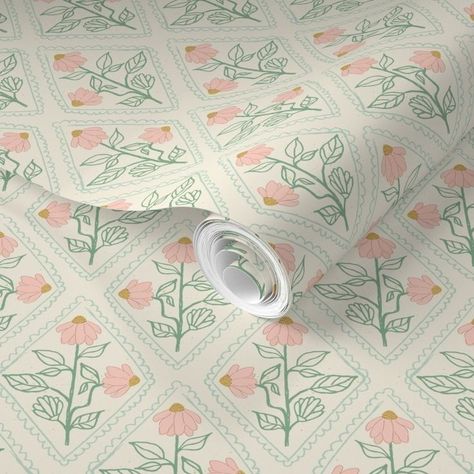 Floral Contact Paper, Garden Party Nursery, Girly Playroom, Joanna Gaines Dining Room, Rosie James, Peal And Stick Wallpaper, Small Bathroom Inspiration, Bedroom Revamp, House Aesthetics