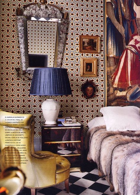 Checkered Floor, Checkerboard Floor, Floor Bedroom, Parisienne Chic, White Floors, Style At Home, Beautiful Bedrooms, Bed Room, Eclectic Decor