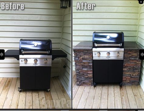 Outdoor Spaces Diy, Grill Surround, Grill Diy, Diy Outdoor Space, Cocina Ideas, Backyard Grill, Outdoor Grill Station, Patio Grill, Diy Grill