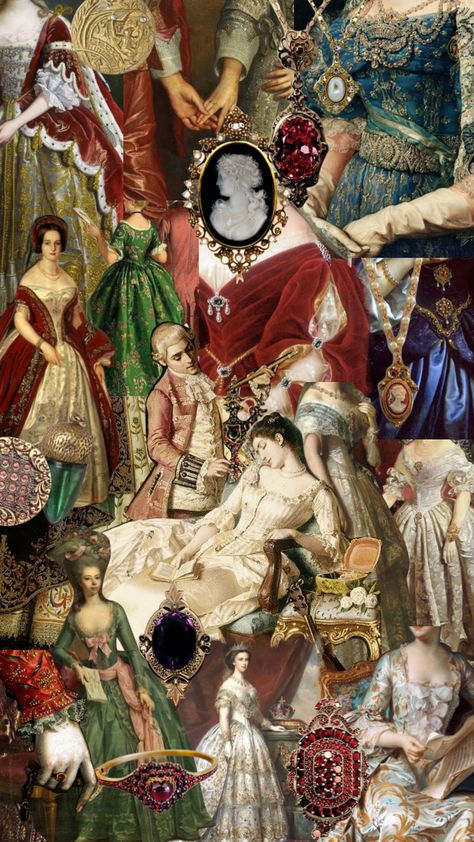 #moodboard #aesthetic #royal #royalcore #regal #vintage #jewelry French Aristocracy Aesthetic, 21st Themes, Royal Moodboard, Kings And Queens Art, Medieval Moodboard, Mood Boards Ideas, Collage Story, Regal Aesthetic, Baroque Aesthetic