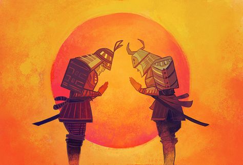 Respect. I really enjoy creating limited palette work like this that has strong compelling imagery...if I can say so myself. #samurai #illustration #painting #orange Respect Artwork, Samurai Illustration, Freedom Art, Painting Orange, Showing Respect, Limited Palette, Illustration Painting, Inspo Board, Batman