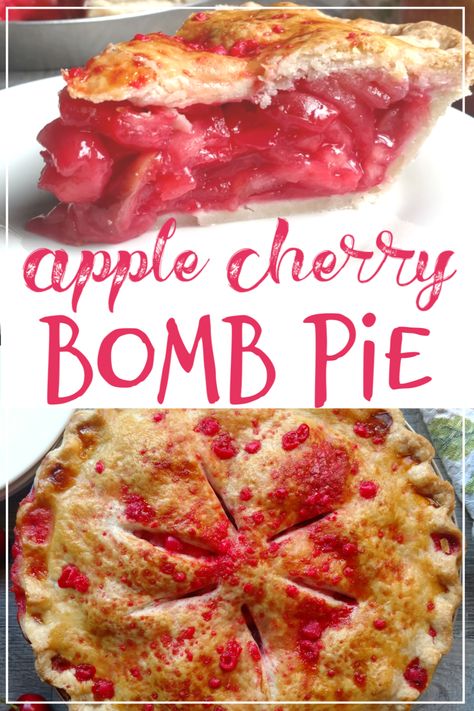 Cherry Apple Pie, Apple Cherry Pie, Roll Desserts, Grandma Pie, Taffy Apple, Red Hots Candy, Tart Pie, Cinnamon Red, Favorite Pie Recipes