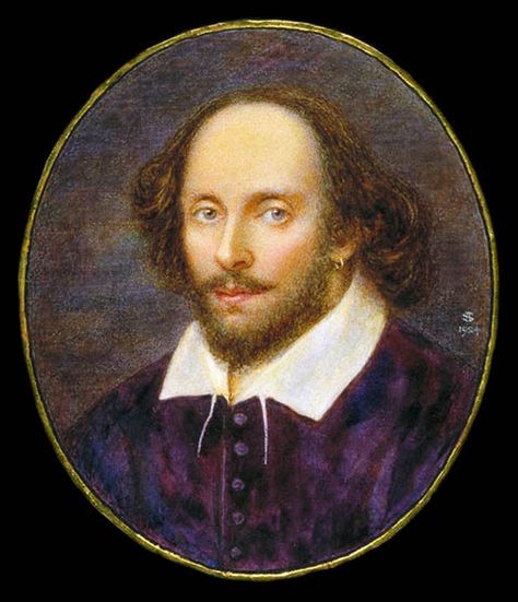 Shakespeare as artist. From the Sangorski Shakespeare, 1926. William Shakespeare Picture, Shakespeare Picture, Shakespeare Painting, William Shakespeare Portrait, William Shakespeare Photo, Shakespeare Art, Shakespeare's Sonnets, Portraits Of Men, Shakespeare Portrait