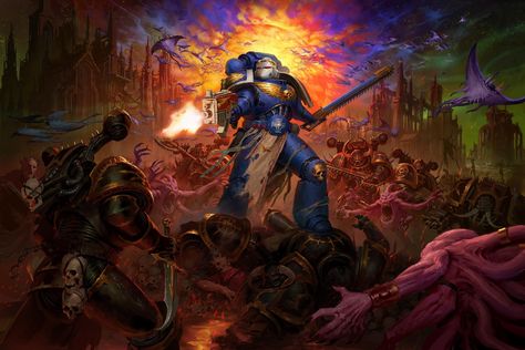 Warhammer 40k Art, Warhammer Art, Warhammer 40k Artwork, Keys Art, First Person Shooter, Warhammer Fantasy, Arte Fantasy, The Grim, Warhammer 40000