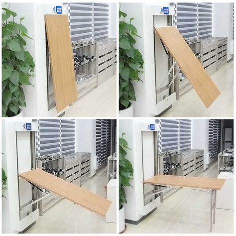 Hidden Table Wall, Hidden Folding Table, Retractable Dining Table, Wall Folding Dining Table Design, Foldable Table Wall, Wall Folding Table, Folding Table Wall, Hidden Table, Retractable Table