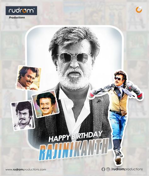 Rudrom Productions wish a very "Happy Birthday" to Legend Superstar Rajinikanth Sir! #HappyBirthdayRajinikanth #Rajinikanth #Celebrity #BollywoodActor #SouthIndiaFilmIndustry #Bollywood #RudromProductions #Rudrom #RudromGroup Rajinikanth Birthday, Superstar Rajinikanth, Birthday Background Images, Very Happy Birthday, Birthday Background, Bollywood Actors, Film Industry, Very Happy, Film Movie