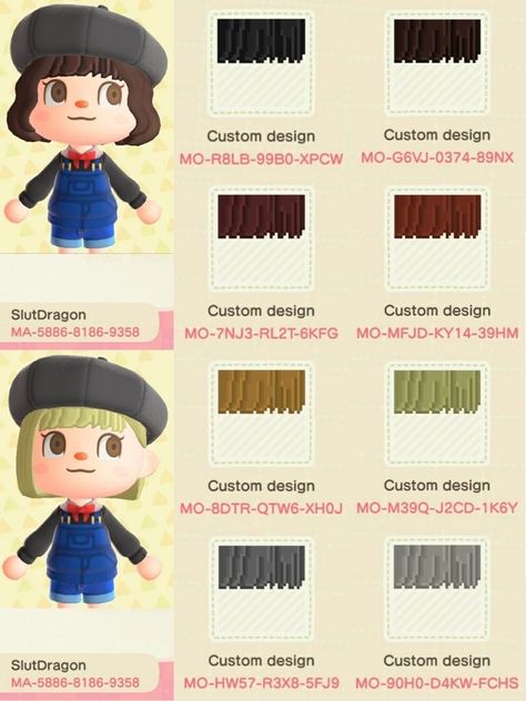 Acnh Curly Bangs Code, Acnh Bangs Design Grid, Acnh Hair Codes, Animal Crossing Hair Codes, Animal Crossing Bangs, Animal Crossing Hairstyles, Acnh Hair, Animal Crossing Hair, Animal Crossing 3ds