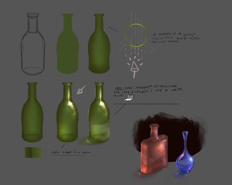 art tutorial, photoshop tutorial, tutorial, how to paint, how to paint glass… How To Paint Glass, Concept Art Tutorial, Anatomy Tutorial, Digital Painting Techniques, How To Shade, Palette Art, Digital Texture, Coloring Tutorial, Digital Painting Tutorials