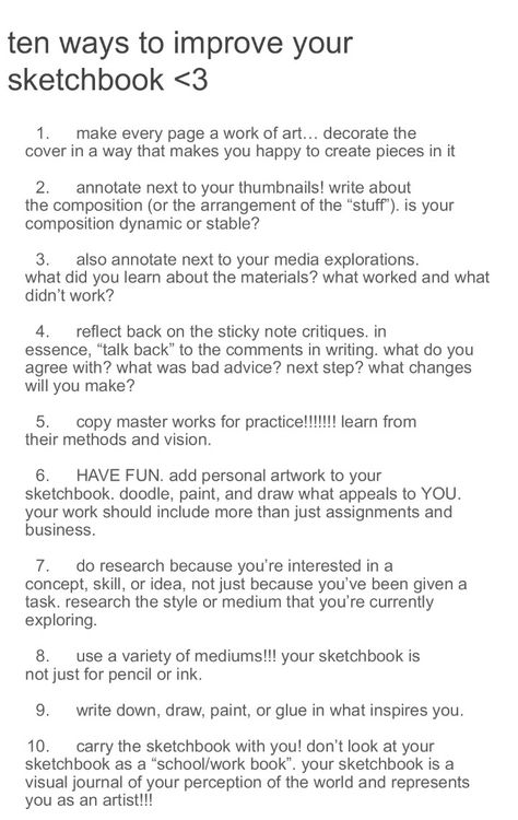 sketchbook, improve, draw, art, paint, oil painting, watercolor, sketch, charcoal, oil pastels, gouache, cute, artist, hack, skill, study, change, inspiration How To Sketchbook, How To Improve Your Sketchbook, Sketchbook Study Ideas, Artist Study Sketchbook, Ways To Improve Your Sketchbook, Art Studies Sketchbook, Fill Up A Sketchbook, Sketchbook Activities, Ideas To Fill Your Sketchbook