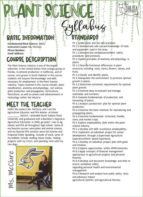 High School Ag Classroom, Ag Teacher Classroom Ideas, Agriculture Education Classroom, Agriculture Classroom, Classic Classroom, Teach Ag, Ag Science, Syllabus Template, Nature Guide