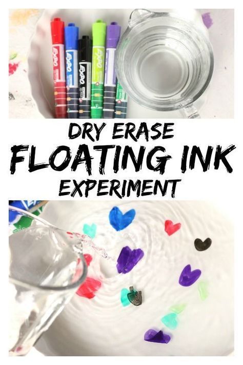 Amazing Dry Erase "Floating Ink Experiment"- Make your drawings float with this fascinating science activity! Expo Marker Water Trick, Simple Science Experiments, Water Experiments, Experiment For Kids, Happy Hooligans, Preschool Science Activities, At Home Science Experiments, Science Club, Science Crafts