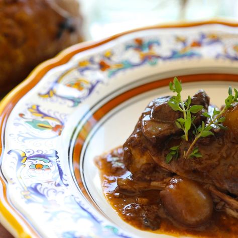 Slow Cooker Coq au Vin a la Julia Child Coq Au Vin Slow Cooker, Slow Cooker Coq Au Vin, Coq Au Vin Recipe, French Cooking Recipes, Cook Meals, Slow Cooked Chicken, Online Casino Slots, French Dishes, French Cooking