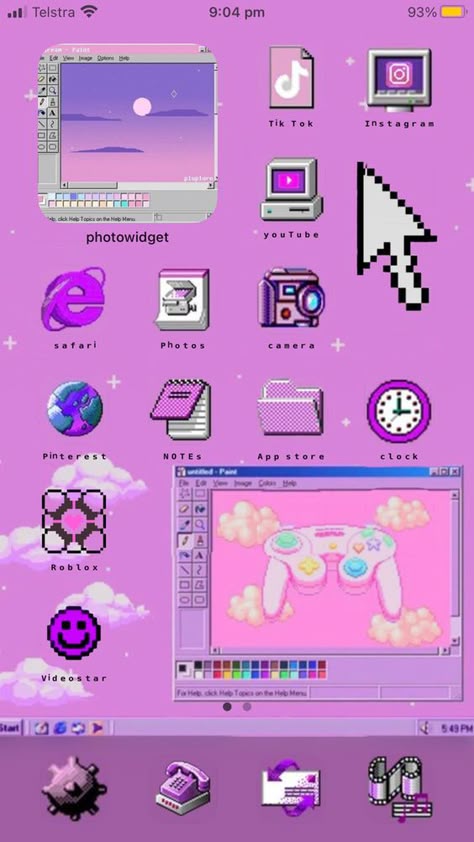 IOS 14 Old Computer (Windows 95) Aesthetic Ideas – STRAPHIE 90s Internet Aesthetic, Windows 98 Aesthetic, Windows 95 Aesthetic, Internetcore Aesthetic, Computer Theme, Kristina Webb, Old Computer, Ios App Iphone, Windows 95