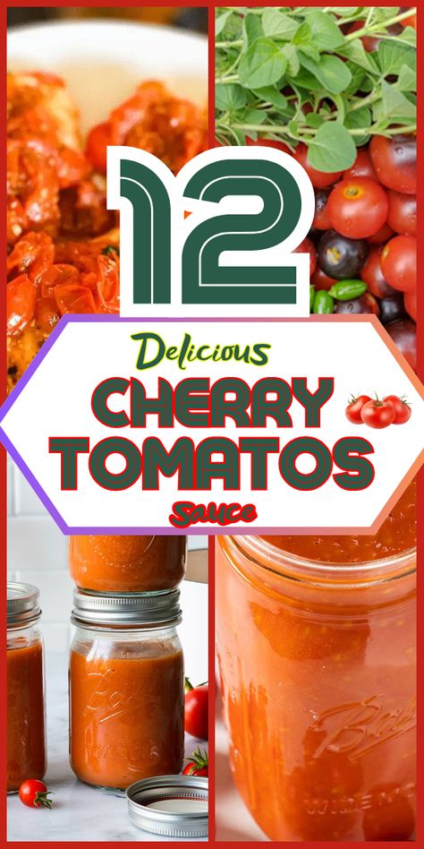 Fresh and flavorful, this cherry tomato sauce is a hit. Tomato Sauce For Meatballs, Cherry Tomato Sauce, Meatball Sauce, Roasted Cherry, Pasta Pizza, Roasted Cherry Tomatoes, Tomato Sauce Recipe, Sauce For Chicken, Fresh Cherries