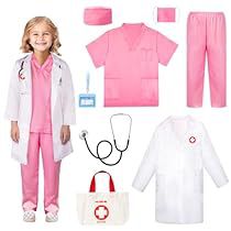 Halloween Nurse Costumes, Doctor Costume Kids, Heartbeat Sound, Nurse Halloween Costume, Kids Scrubs, Doctor Dentist, Doctor Coat, Scrubs Pants, Pretend Play Costumes