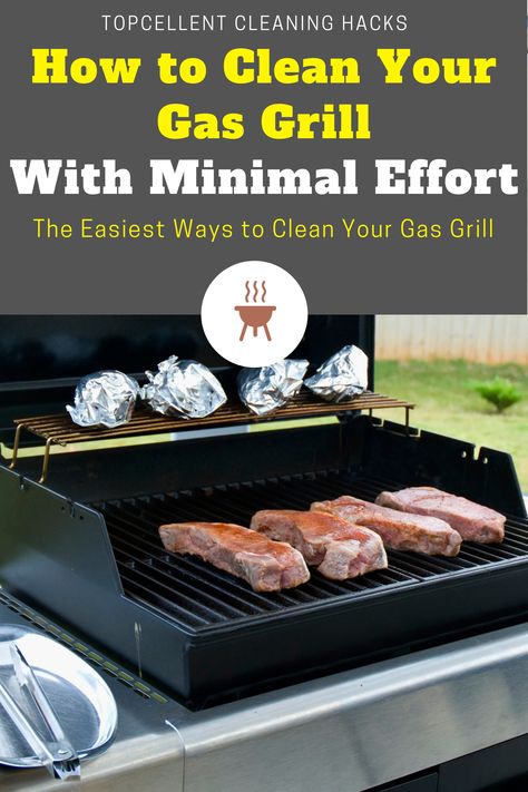 The Easiest Ways to Clean Your Gas Grill Cleaning Gas Grill, Grill Cleaning Hacks, Cleaning Barbecue Grill, Clean Gas Grill, Cleaning Bbq Grill, How To Clean Bbq, Grill Rack, Propane Grill, Bar B Que