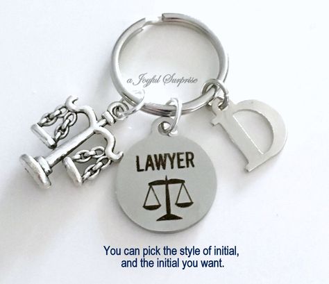 Lawyer Key Chain, Lawyer KeyChain, Gift for Lawyer Gift Keyring, Law School Student Graduation Gift Birthday Present Initial Personalized  A personal favorite from my Etsy shop https://www.etsy.com/ca/listing/398850015/lawyer-key-chain-lawyer-keychain-gift Lawyer Keychain, Lawyer Gift Ideas, Lawyers Day, Women Lawyer, Lawyer Gifts, Law School, Keychain Gift, Lawyer, Beaded Keychains