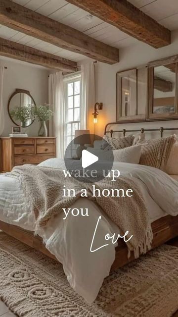 Jean | Designer & Creator on Instagram: "Let’s talk… Creating your cozy home takes: 1. A little time… 2. A little patience… 3. Lots of deals, bargains and tips. . I love creating, finding and sharing my finds in farmhouse home decor. . Is this your style too? Comment- SHOP and I’ll send you the link to my favorite finds in helping you create your cozy home! . #farmhousestyle  #farmhousedecor #cozyhome #rusticfarmhousedecor #createyourcozy #styleonabudget" Joanna Gaines Bedroom Ideas, Rustic French Country Bedroom Bedding & Blankets, Muskoka Cottage, Farmhouse Homes, Rustic Farmhouse Decor, Cottage Decor, Cozy House, Farmhouse Style, Farmhouse