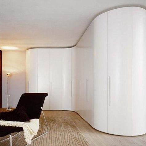 Novamobili Loft wardrobe Living Room Furniture Uk, Shoe Cabinet Design, College Project, Curved Cabinets, Glass Closet, Corner Wardrobe, Sliding Door Design, Maids Room, Storage Wall