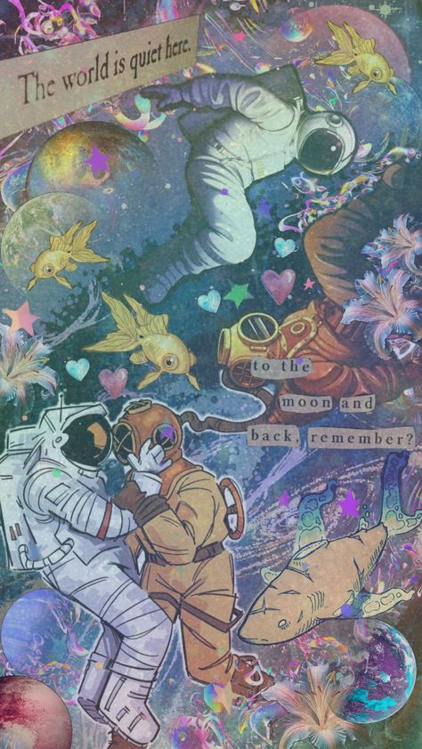 An astronaut and a diver in sweet sweet gay love😌🩵 #space #astronaut #planets #stars #moon #astronomy #sea #ocean #oceanlife #sharks #scoobadiver #love #queerlove #lgbtq #pride #pridemonth #vibes Astronaut And Diver, Coming Out Stories, Chill Wallpaper, Cute Home Screen Wallpaper, Celestial Print, Cute Home Screens, Cricut Design Studio, Desktop Wallpaper Art, Space Astronaut