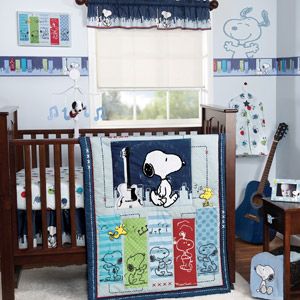 Bedtime Originals - Hip Hop Snoopy 3pc Crib Bedding Set Value Bundle Snoopy Baby Room, Snoopy Nursery, Crib Sets For Boys, Snoopy Baby, Brown Nursery, Crib Bedding Boy, Baby Snoopy, Lambs & Ivy, Blue Bedding Sets