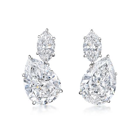 Harry Winston Earrings, Harry Winston Diamond Earrings, Harry Winston Jewelry, Harry Winston Diamond, Vintage Diamond Earrings, Dazzling Earrings, Harry Winston, Colorless Diamond, Vintage Jewels