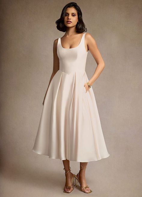 Cream Formal Dresses, Atelier Dress, Courthouse Wedding Dress, Midi Wedding Dress, Maternity Bridesmaid Dresses, Modest Bridesmaid Dresses, Cap Dress, Black Wedding Dresses, Junior Bridesmaid Dresses