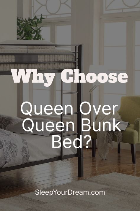 Experience the luxury and functionality of a Queen Over Queen Bunk Bed. Elevate your space while ensuring comfort for adults. Learn more now! Twin Xl Over Queen Bunk Bed, Queen Bunk Bed Ideas, Queen Over Queen Bunk Beds, Beds Aesthetic, Bunk Bed Ideas Diy, Queen Bunk Bed, Queen Size Bunk Beds, Adult Bunk Beds, Queen Bunk Beds