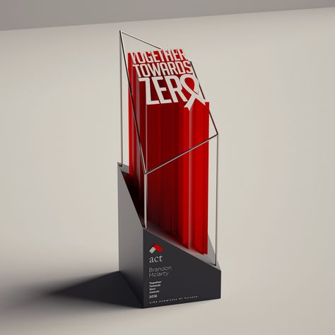 ACT - Together Towards Zero | Trophy Design | Winner on Behance Glass Trophies, Acrylic Trophy, Polygon Modeling, Bus Interior, Plaque Design, Trophy Design, Awards Trophy, Trophies & Awards, Photoshop Adobe