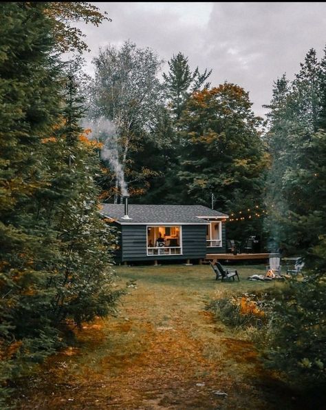 Ecological House, Chalet Design, Tiny House Nation, Picture Window, Tiny Cabin, Cabin Style, Tiny House Cabin, Small Cabin, Cabin In The Woods