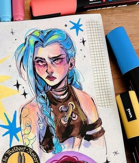 Drawings Prompts, Posca Art, Sketchbook Drawings, Sketchbook Inspo, Arcane League Of Legends, Arte Sketchbook, Sketchbook Inspiration, Sketchbook Ideas, Sketchbook Art