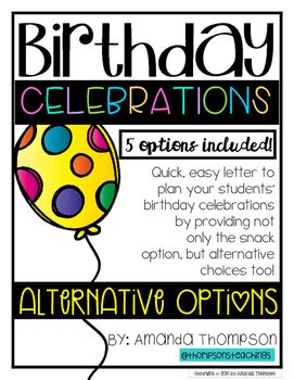 Hi there! This is a quick and easy letter to send home at the beginning of each month to your birthday students! It is a great way to let your families know when their kiddo's birthday will be celebrated (esp. if it falls on a weekend or holiday). It will also give them the option to send in a birthday treat OR Letter To Students, Class Birthdays, Student Birthdays, Notes To Parents, Classroom Birthday, Letter To Teacher, Birthday Treat, Letter To Parents, School Birthday