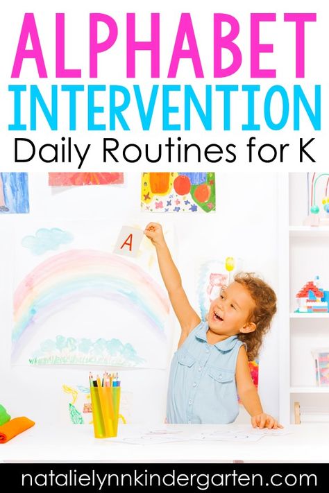 Literacy Intervention Kindergarten, Letter Sounds Intervention, Alphabet Intervention Kindergarten, Preschool Intervention Activities, Alphabet Intervention, Morning Meeting Routine, Reading In Kindergarten, Kindergarten Intervention, Natalie Lynn