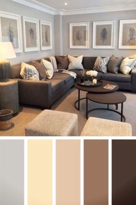 Popular Living Room Colors, Cozy Grey Living Room, Popular Living Room, Furnitur Ruang Keluarga, Cozy Living Room Design, Comfy Living Room, Decorating Advice, Living Room Color Schemes, Room Color Schemes