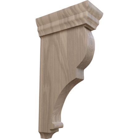 Enjoy the warmth and beauty of authentic hand-carved hardwood brackets and corbels. With the proper installation, our wood brackets and corbels can support up to 250lbs, which gives you the flexibility to use in decorative applications or load bearing. Available in a variety of wood species, including paint grade, these brackets and corbels are sure to suit any project needs. They arrive sanded and ready for paint or stain. Size: 3 1/2 inchW x 7 1/2 inchD x 14 inchH. Color: Multicolor. Corbels Kitchen, Interior Wood Trim, Staircase Handrail, Minimalist Shapes, Decorative Brackets, Wood Corbels, Entertainment Centers, Range Hoods, Wood Trim