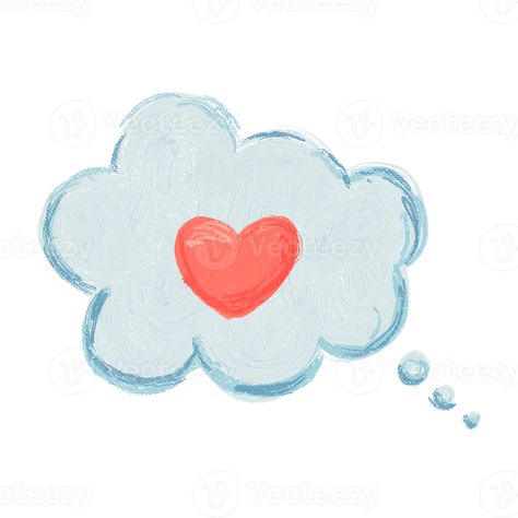 a heart in a cloud with a thought bubble, thought cloud with a heart in the center, illustration of falling in love concept Thought Cloud, Love Concept, Cloud Illustration, Thought Bubble, Cloud Art, Thought Bubbles, A Thought, Heart Tree, Cityscape Photos