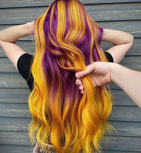 Witch Purple, Color Block Hair, Pulp Riot Hair Color, Fire Hair, Rave Hair, Vivid Hair Color, Pulp Riot Hair, Cute Hair Colors, Pulp Riot