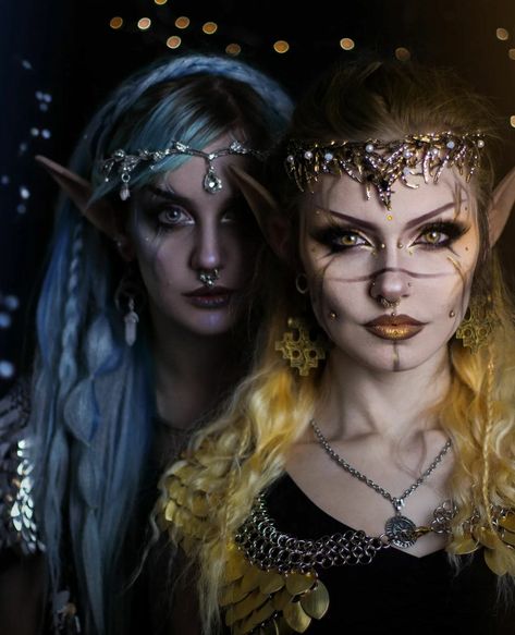 Moon Elves, Moon Elf, Pictures Of The Sun, Makeup Pictorial, Viking Wedding, Gothic Fairy, Elf Costume, Elf Makeup, Halloween Make Up