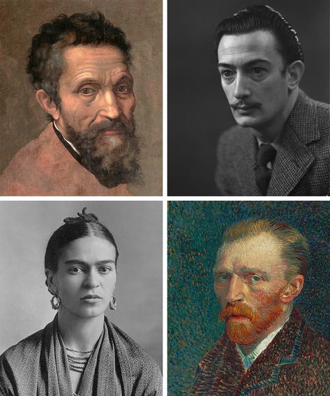 Famous Artists Self Portraits, Portraits Of Famous Artists, Popular Artists Artworks, Most Famous Artists Paintings, Famous Illustrators Artists, Famous Painters Paintings, Famous Portraits Painting, Photos Of Artists, Famous Portrait Artists