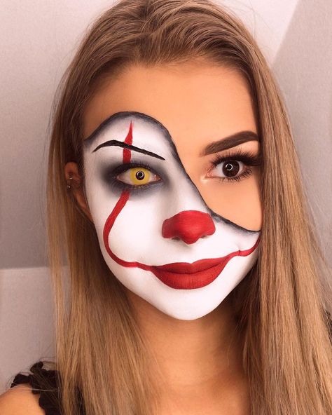 Hallowen Schminke, Easy Halloween Face Painting, Easy Halloween Makeup Ideas, Maquillage Halloween Simple, Easy Halloween Makeup, Halloweenský Makeup, Holloween Makeup, Creepy Halloween Makeup, Cute Halloween Makeup