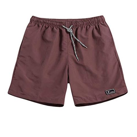 Men's Sports Runnning Swim Board Shorts Quick Dry Swim Trunks Bathing Suit Beach Shorts with Pocket (L Wine) - https://t.co/ZAQUyoeg0d