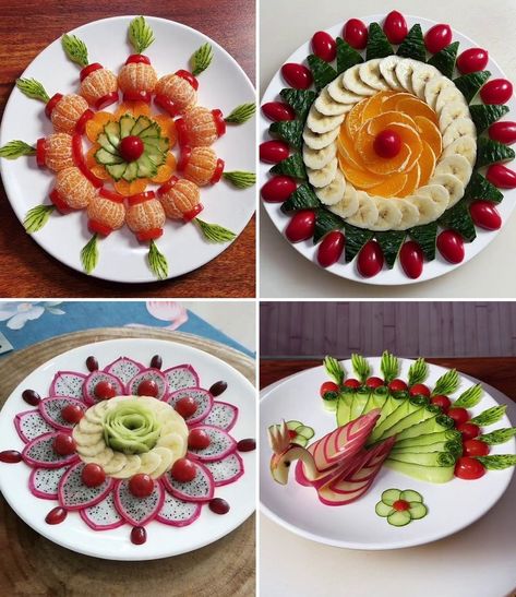 Salad Decoration Ideas Creative, Fruit Bowl Decor, Mini Tomatoes, Fruit Salad Decoration, Salad Decoration Ideas, Salad Decoration, Salad Design, Salad Making, Vegetable Decoration