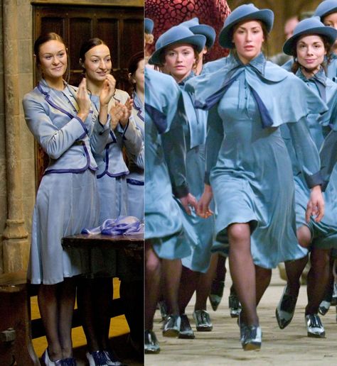 Beauxbatons Uniform – Harry Potter and the Goblet of Fire | A Costume Study Beauxbatons Uniform, Magic Uniform, Beauxbatons Academy Of Magic, Harry Potter Theme Birthday, Hogwarts Outfits, Fleur Delacour, Harry Potter Cosplay, 90s Inspired Outfits, The Goblet Of Fire