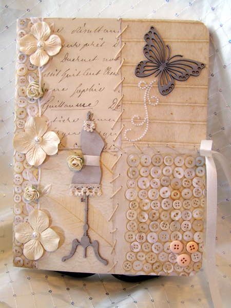 . Shabby Chic Journal, Decoration Shabby, Sewing Cards, Shabby Chic Cards, Shabby Chic Living Room, Shabby Chic Interiors, Shabby Chic Crafts, Fabric Journals, Album Scrapbooking