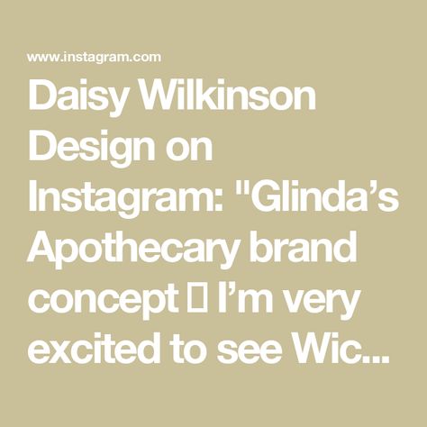 Daisy Wilkinson Design on Instagram: "Glinda’s Apothecary brand concept 🎀

I’m very excited to see Wicked and wanted to create logo/branding ideas around Glinda and Elphaba so will be posting that one soon! 

This was so fun to do!✨

#wicked #glinda #arianagrande #galinda #wickedmovie #wickedart #wickedthemusical #elphaba #branding" Glinda Arianagrande, Logo Branding Ideas, Glinda And Elphaba, Wicked Glinda, Create Logo, Branding Ideas, Brand Concept, Very Excited, Create A Logo