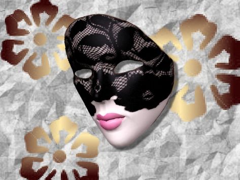 The Sims Resource - Venetian Mask lace Sims 4 Cc Masquerade Mask, Sims 4 Masquerade Mask, Sims 4 Mask Cc, Blank Mask, Rose Mask, Crystal Makeup, Pumpkin Mask, Beauty Spot, Lace Accessories