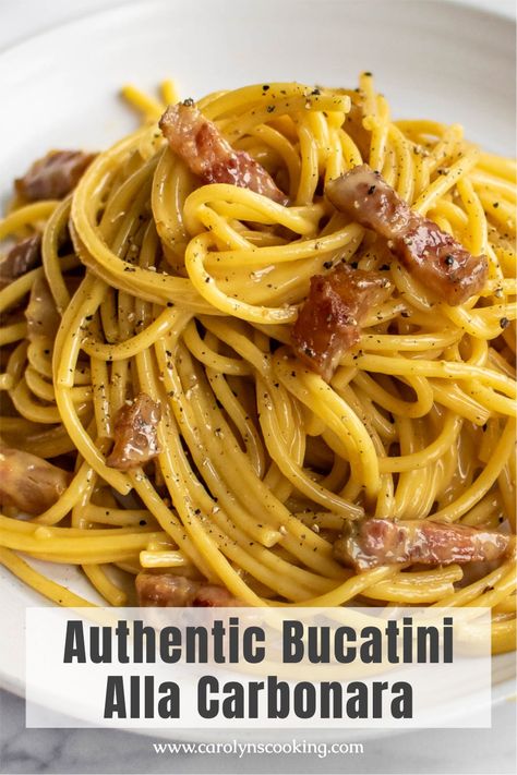 Cabonara Recipes Bacon, Guanciale Recipes, Italian Carbonara Authentic, Carbanerra Pasta, Authentic Italian Carbonara Recipe, Bacon Carbonara Pasta, Carbonara Capellini Cakes, Cabonara Recipes, Carbanora Pasta