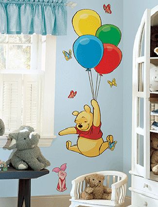 Functional nursery decor is safe, comfortable for toddlers and mothers, pleasant and relaxing Cartoon Wall Painting, Pooh Winnie, Deco Disney, Winnie The Pooh Nursery, Pooh And Piglet, Diy Wall Painting, Disney Nursery, Wall Painting Decor, Wall Paint Designs